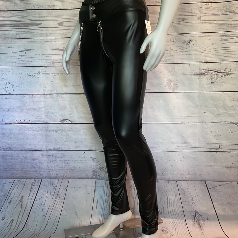 NWT Coquette Darque & Daring Wet Look Pants Size M - Picture 9 of 14